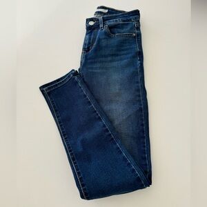 Levi's 711 Skinny Jeans - Medium Blue with Gold Stitching